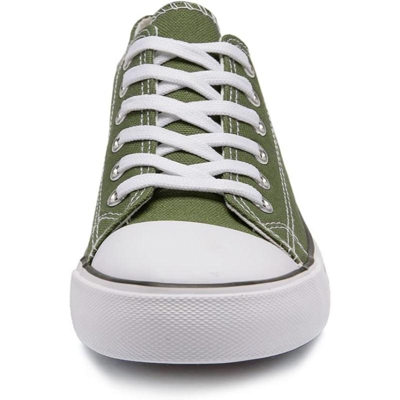 Solid Color Canvas Lace Up Sneakers