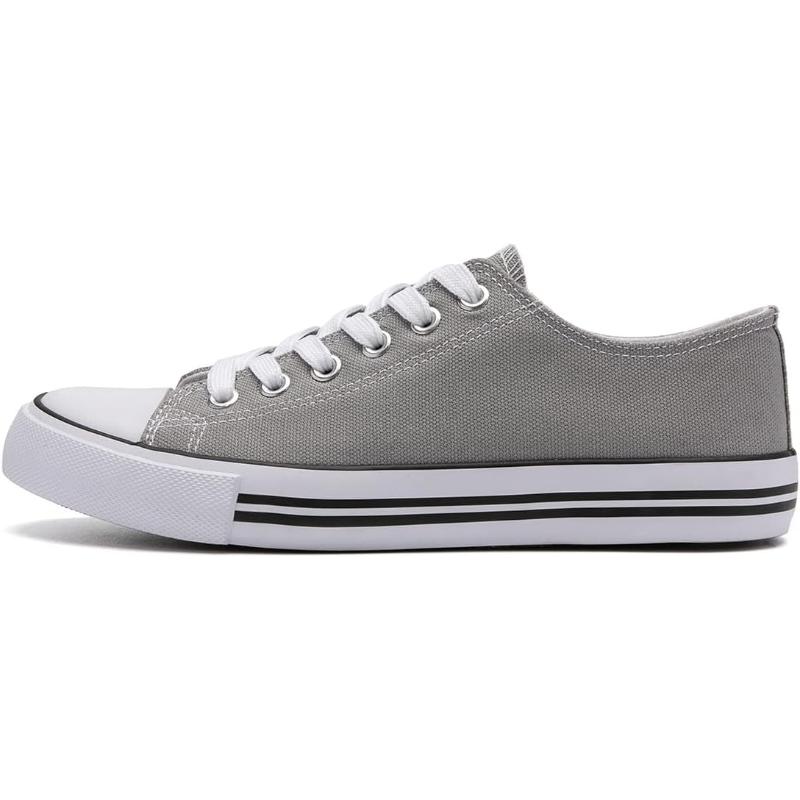 Solid Color Canvas Lace Up Sneakers