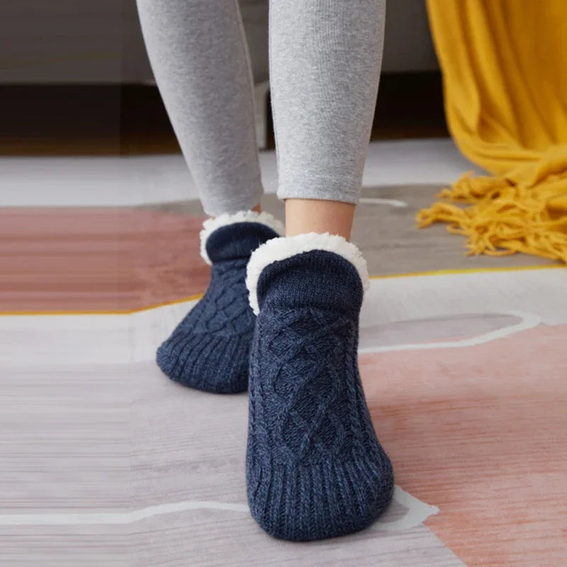 Indoor Comfort Socks With Non Slip Sole