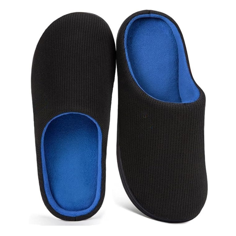 Memory Foam House Slippers – Cozy Support with Non-Slip Rubber Sole