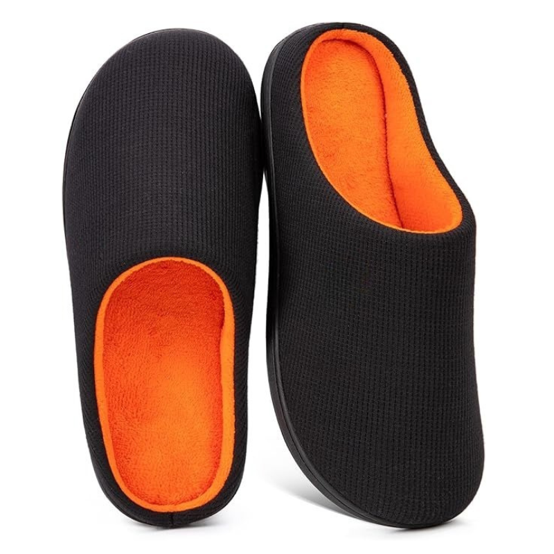 Memory Foam House Slippers – Cozy Support with Non-Slip Rubber Sole