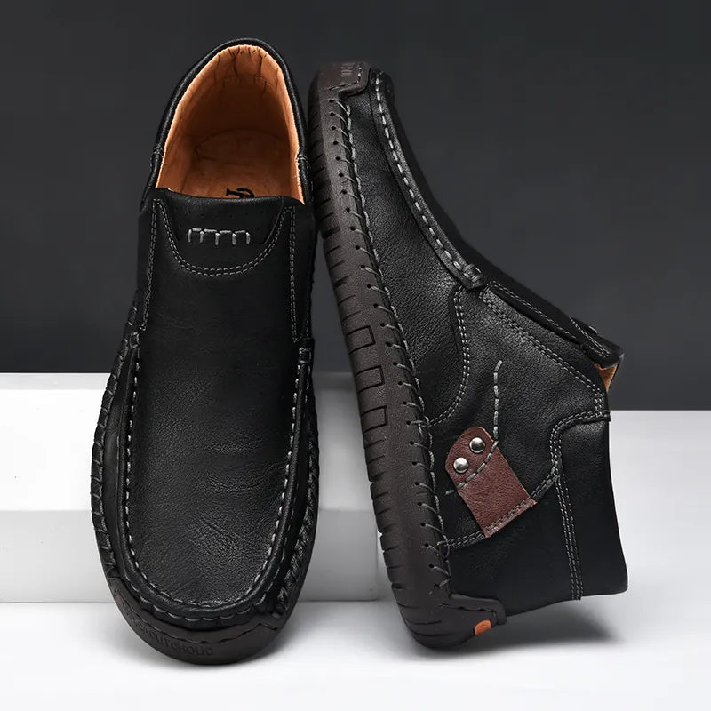 Non Slip Casual Leather Loafers For Men