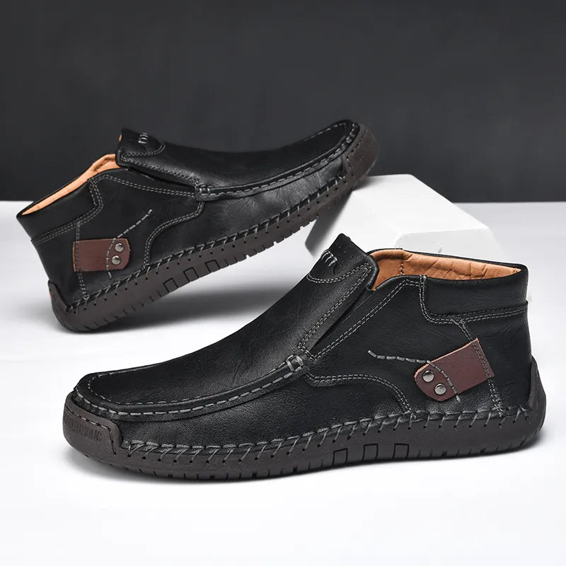 Non Slip Casual Leather Loafers For Men