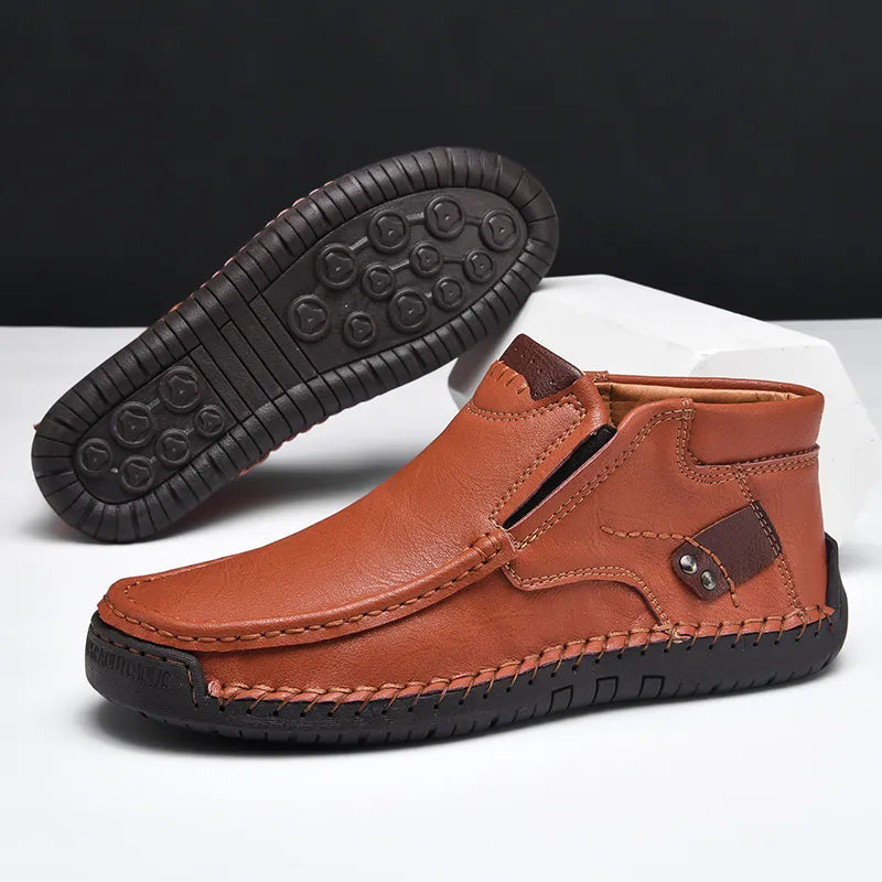 Non Slip Casual Leather Loafers For Men