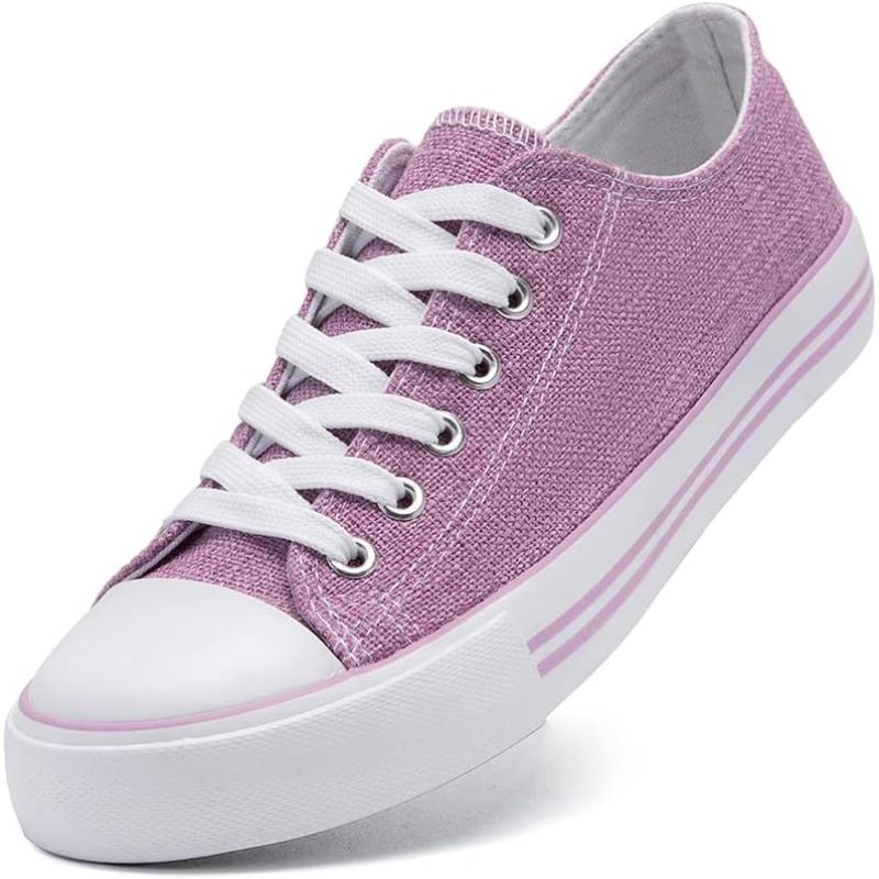 Women's Mono Canvas Lace-Up Sneakers