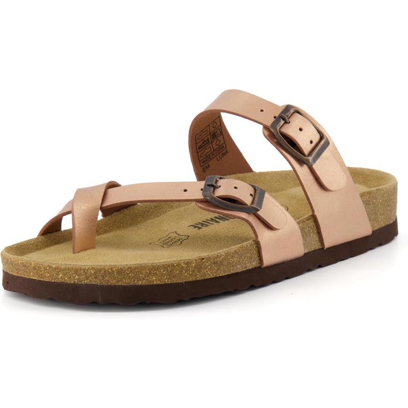 Women Comfort Sandals With Double Buckle