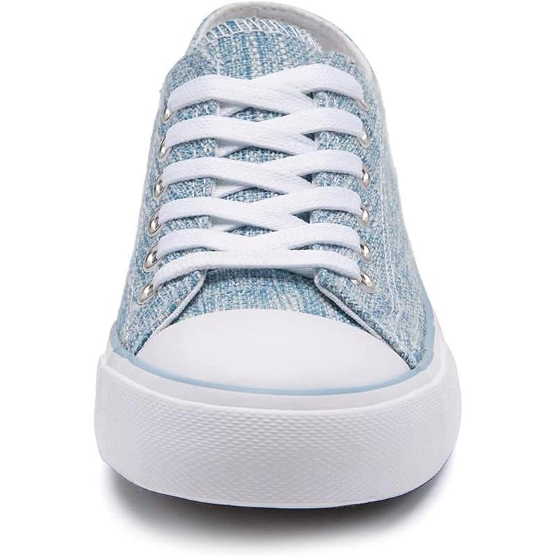 Women's Mono Canvas Lace-Up Sneakers