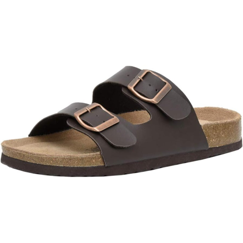 Supportive Cork Footbed Sandals With EVA Base And Buckle Strap