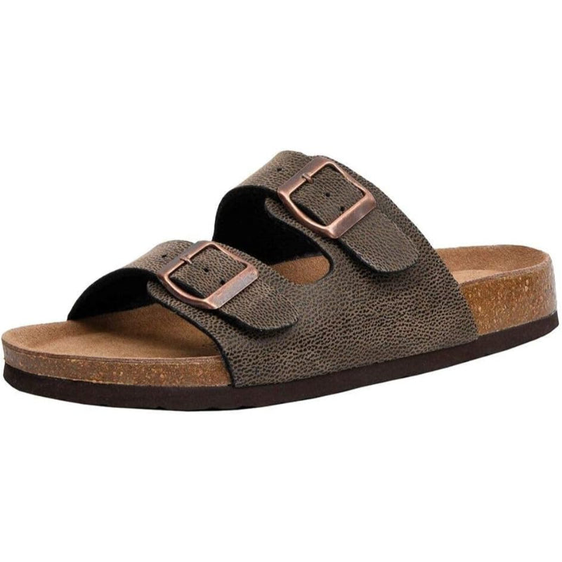 Supportive Cork Footbed Sandals With EVA Base And Buckle Strap