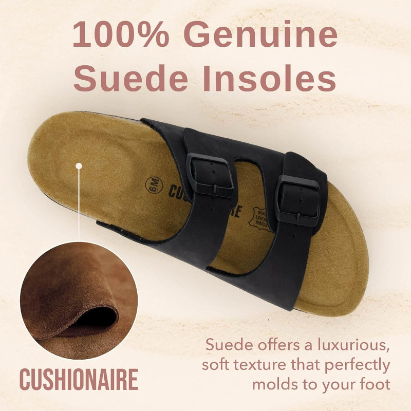 Supportive Cork Footbed Sandals With EVA Base And Buckle Strap