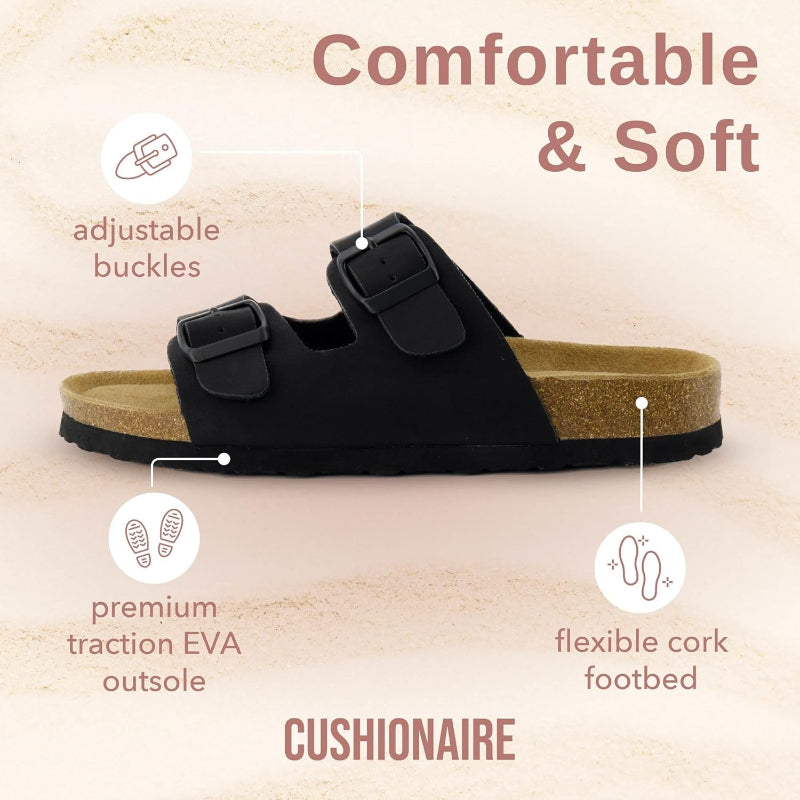 Supportive Cork Footbed Sandals With EVA Base And Buckle Strap