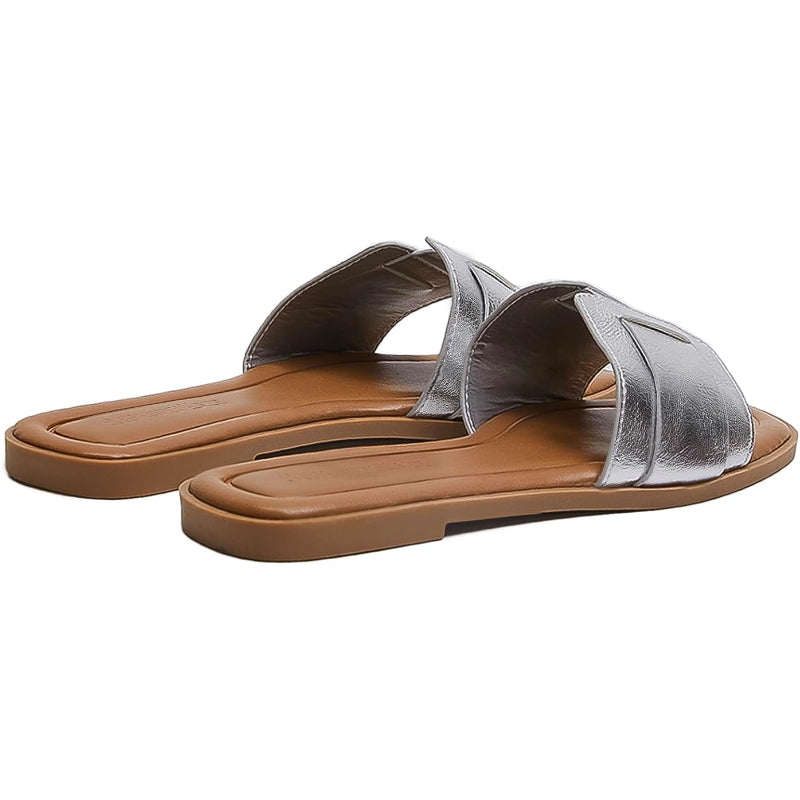 Comfortable Solid Slide Sandals For Women
