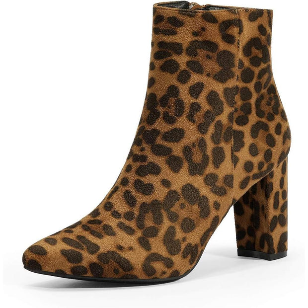 Leopard Print Pointed Boots For Parties