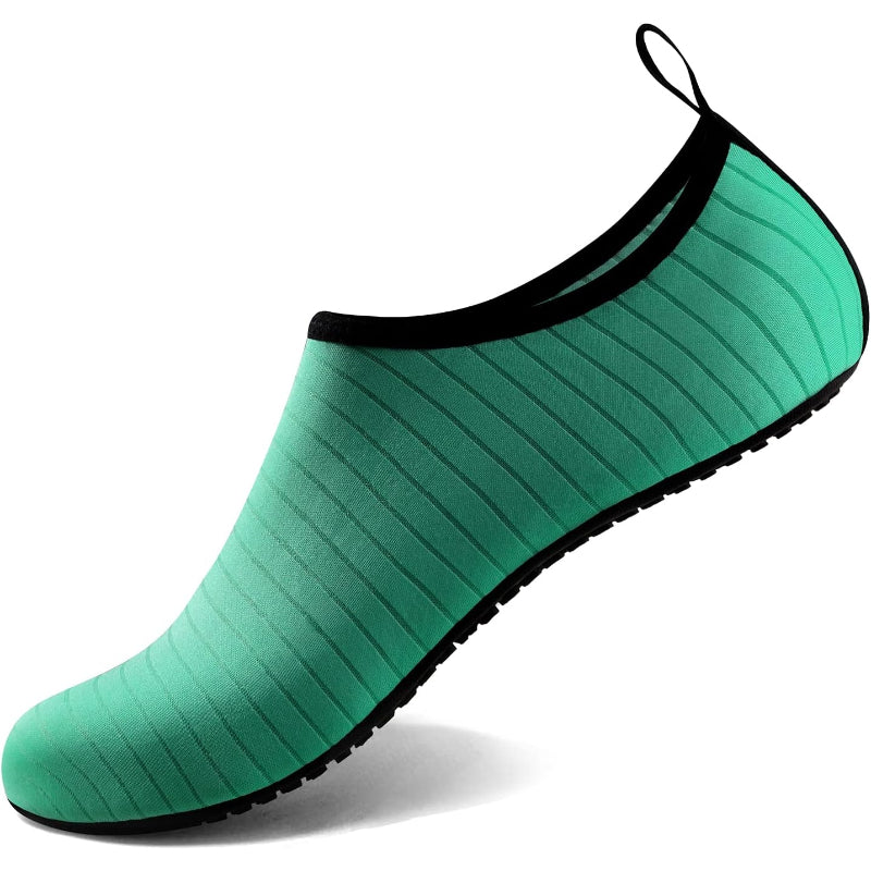Sleek Striped Aqua Shoes For Men