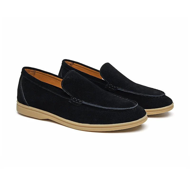 Men's Old Money Suede Slip On Loafers