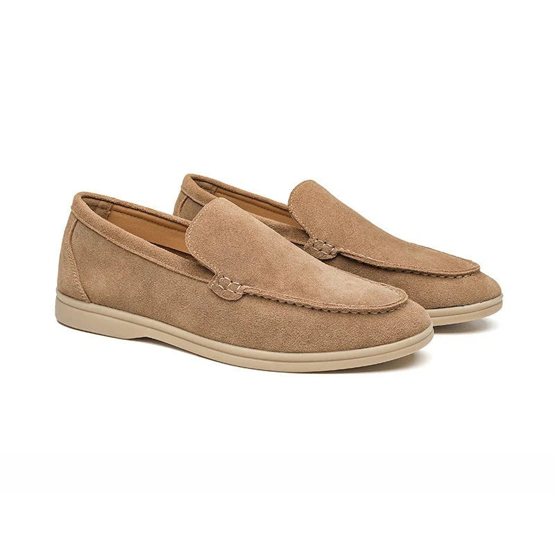 Men's Old Money Suede Slip On Loafers