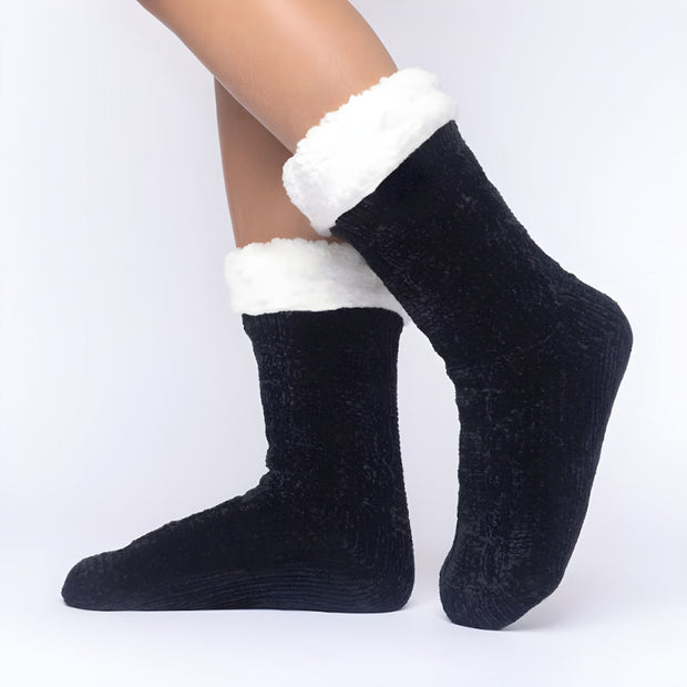 Non Slip Fleece Lined Lounge Socks