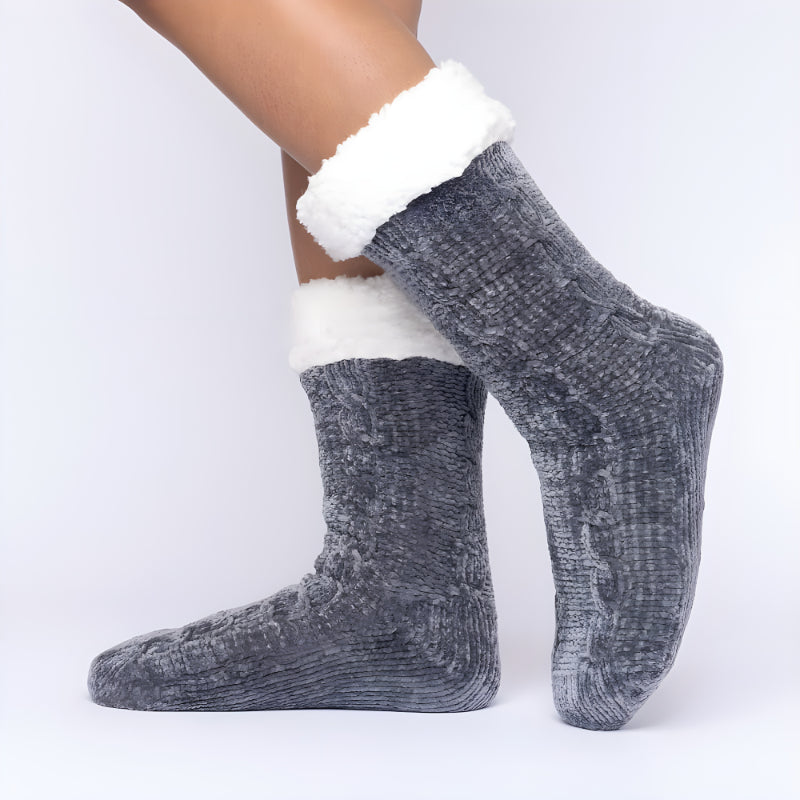 Non Slip Fleece Lined Lounge Socks