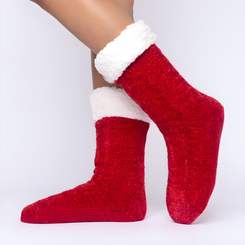 Non Slip Fleece Lined Lounge Socks