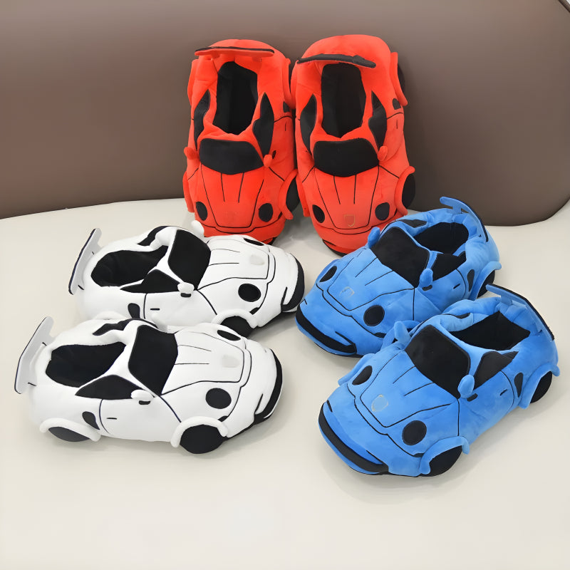 Plush Car Themed Indoor Slippers